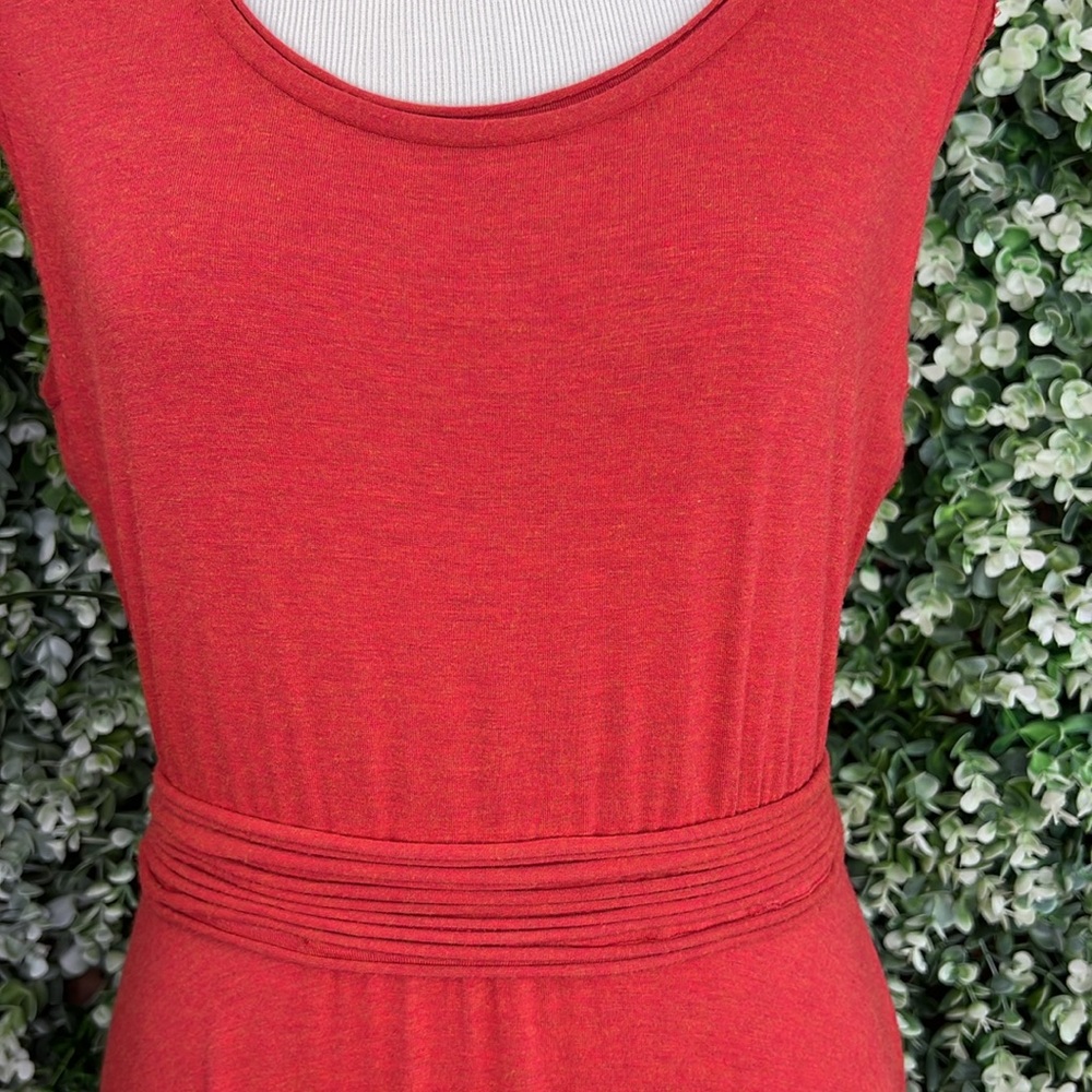 Max Studio Sleeveless Pumpkin Spice Red Orange Maxi Dress - Picture 6 of 11